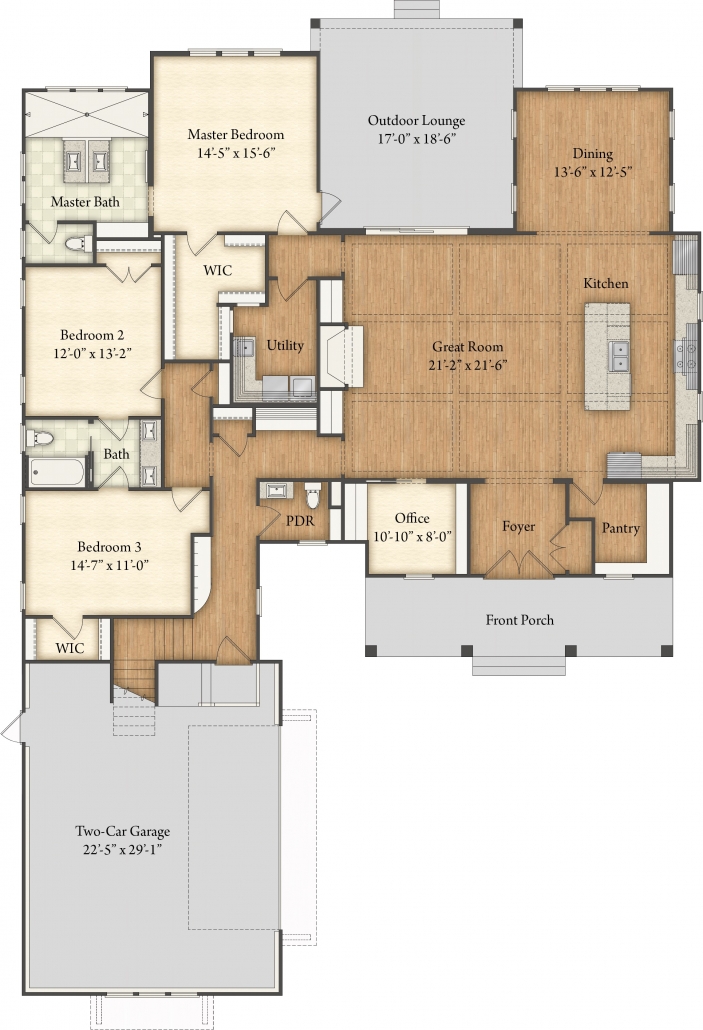 Model Home - Del Ray II Floor Plan